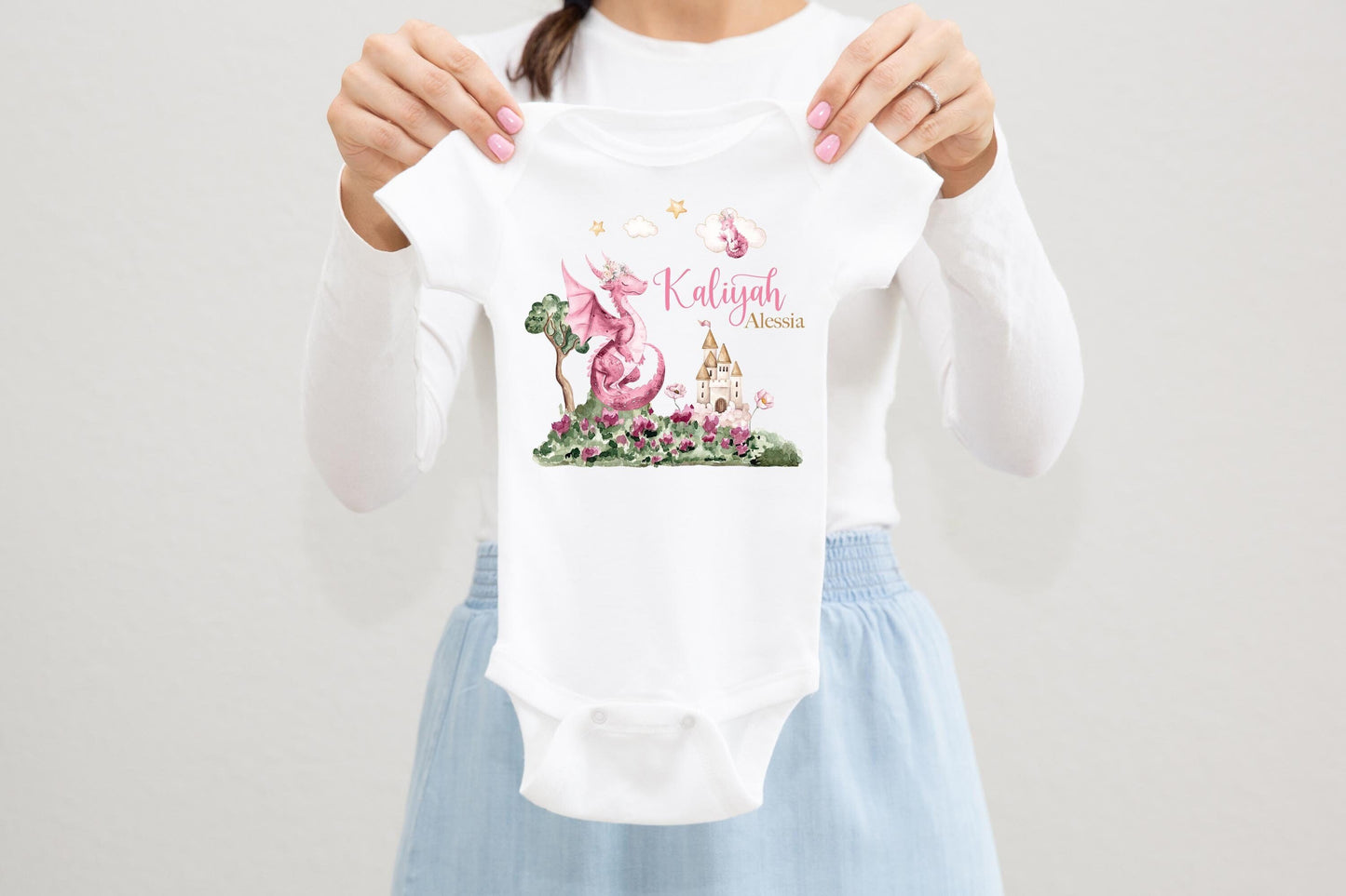 Girl Dragon Baby Bodysuit, G81