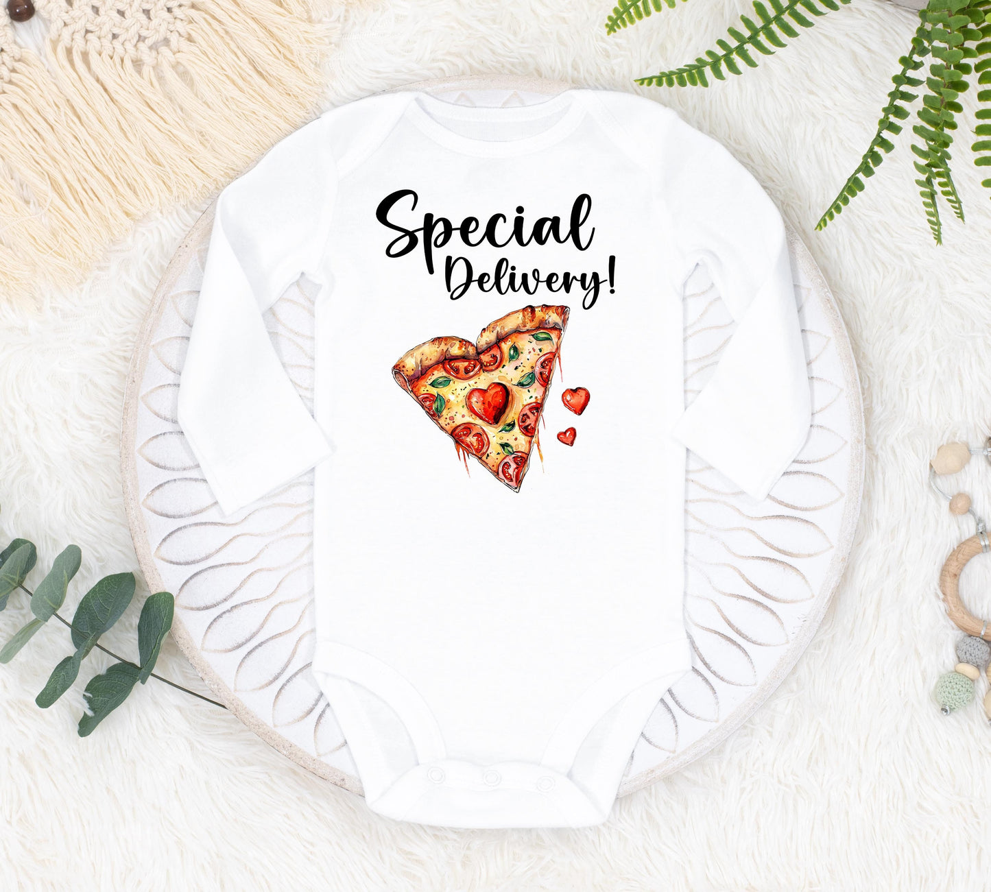 Special Delivery Pizza Baby Bodysuit