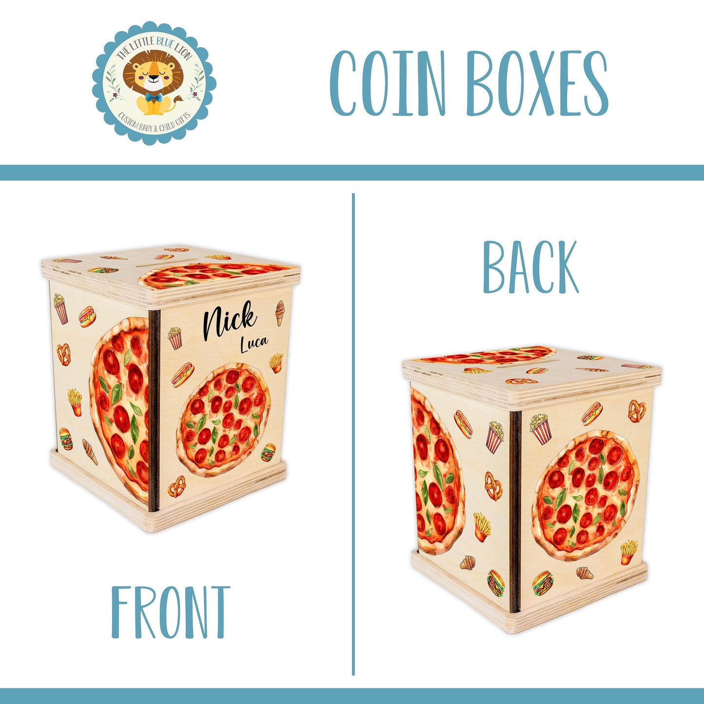 Pizza Piggy Bank, Foods Custom Coin Bank