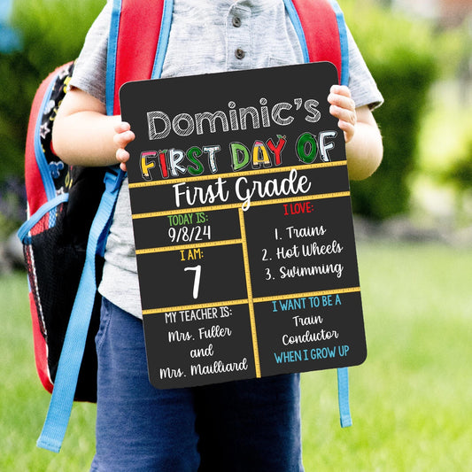 First and Last Day of School, Liquid Chalk Dry Erase School Board, School Letter Primary