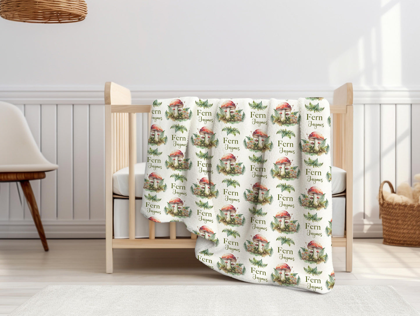 Mushroom and Fern Swaddle Set, Woodland W57