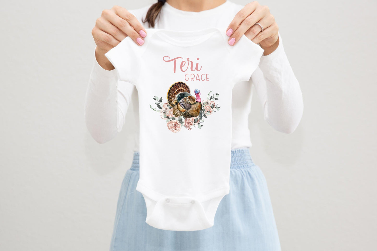 Girl Turkey Baby Bodysuit, W66