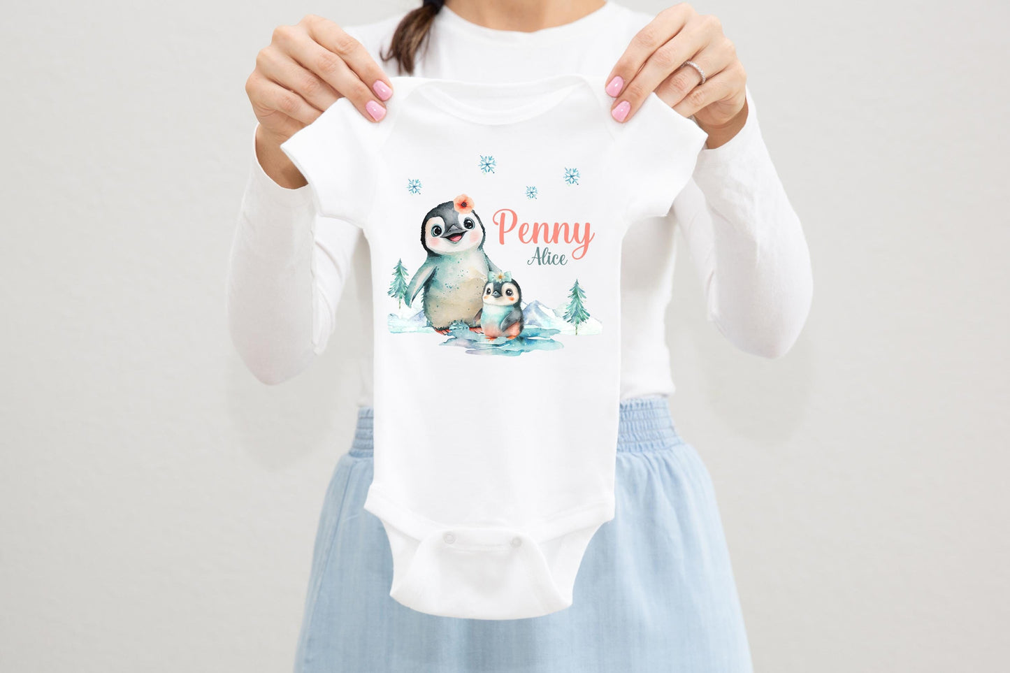 Girl Penguin Baby Bodysuit, G83