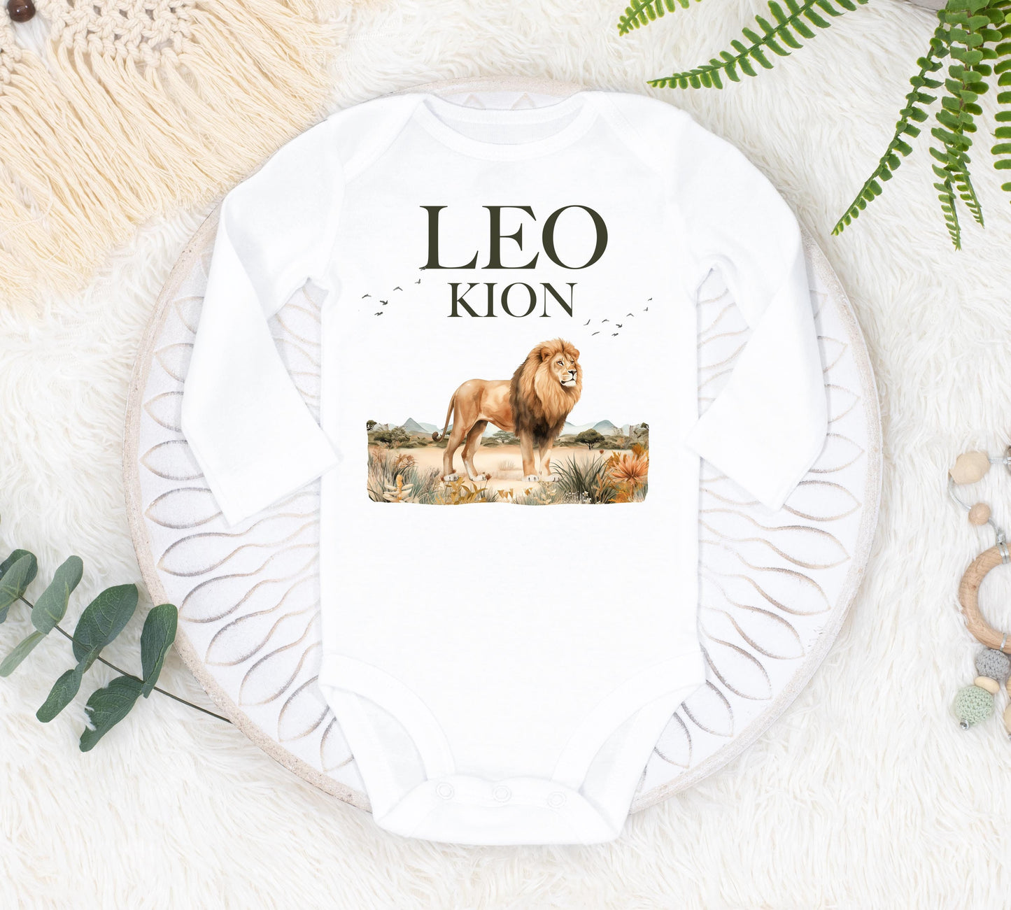 Lion Baby Bodysuit, S70