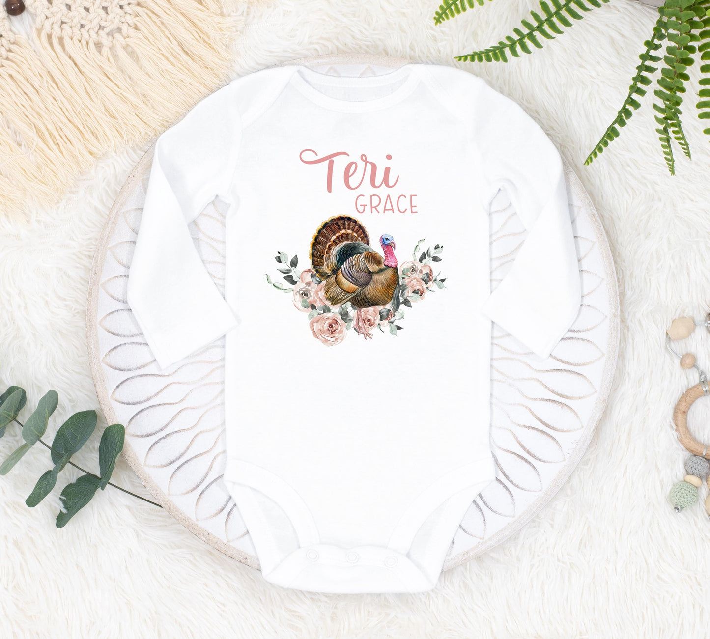 Girl Turkey Baby Bodysuit, W66