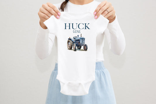 Blue Tractor Farm Baby Bodysuit, C40