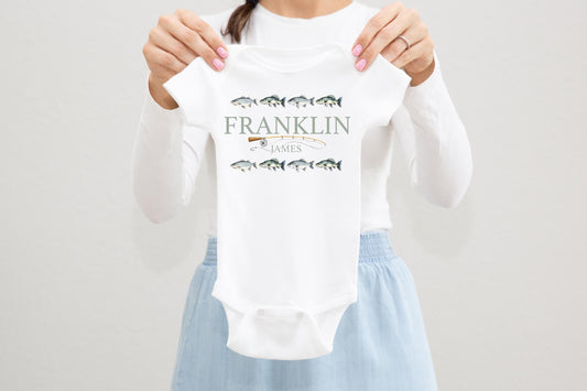 Fishing Baby Bodysuit, O48