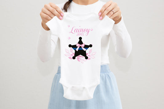 Girl Sheriff Baby Bodysuit, B17