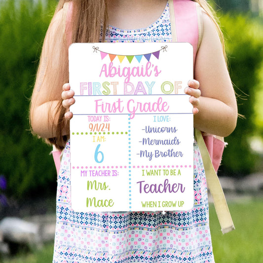 First and Last Day of School, Liquid Chalk Dry Erase School Board, Classic Pastel