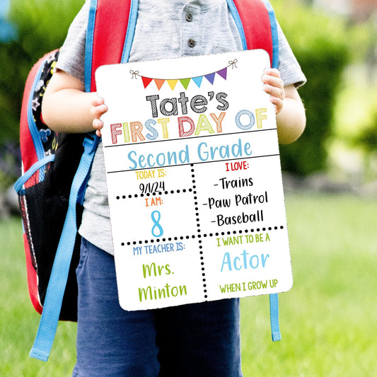 First Day of School Liquid Chalk Sign, Classic Primary School Sign Set