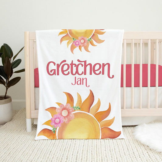 Sunshine Blanket, Gender Neutral Blanket, Sun Nursery T73