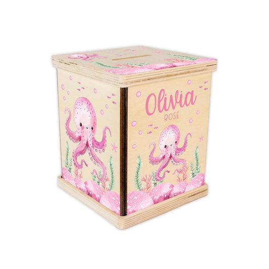 Girl Octopus Piggy Bank, Sea Life O47