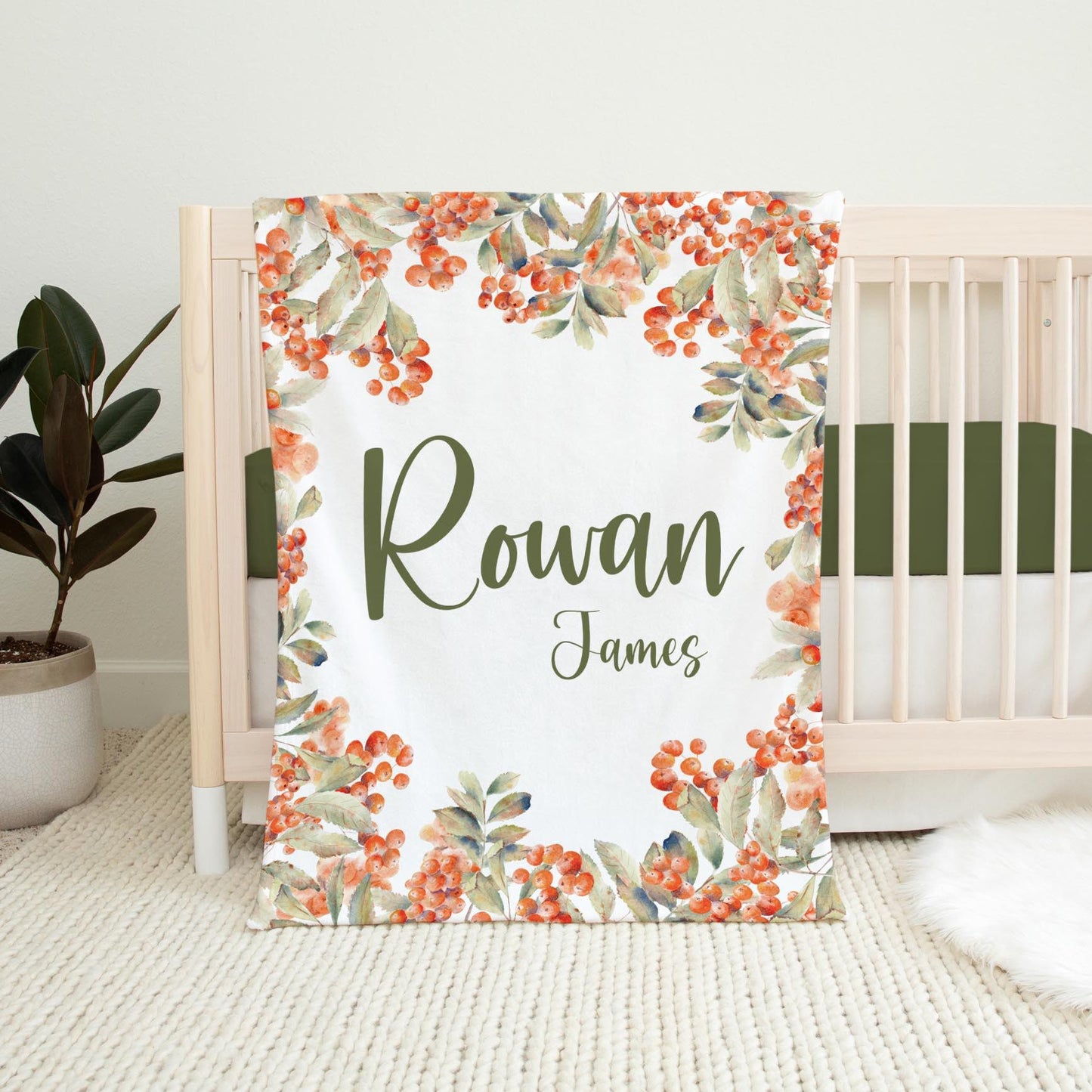 Rowan Berry Baby Blanket, F112