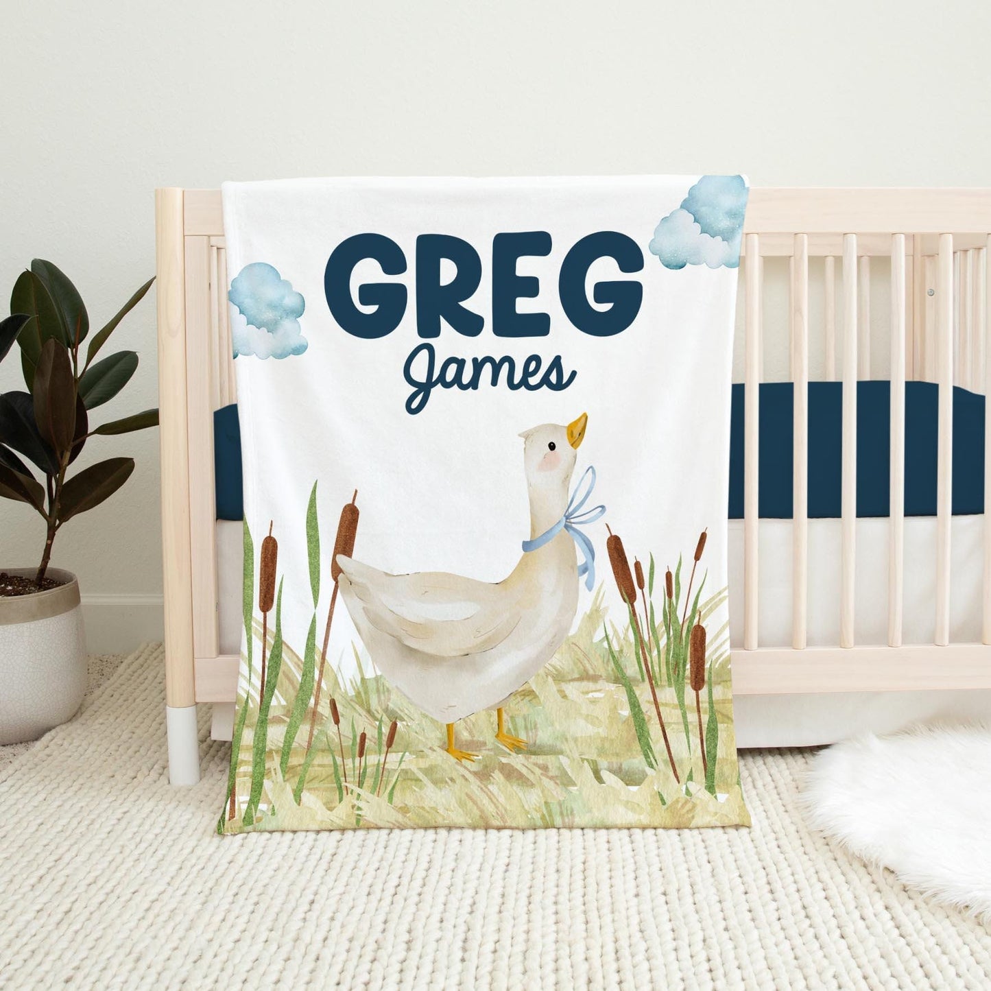 Goose Blanket, Gosling Baby Shower B88