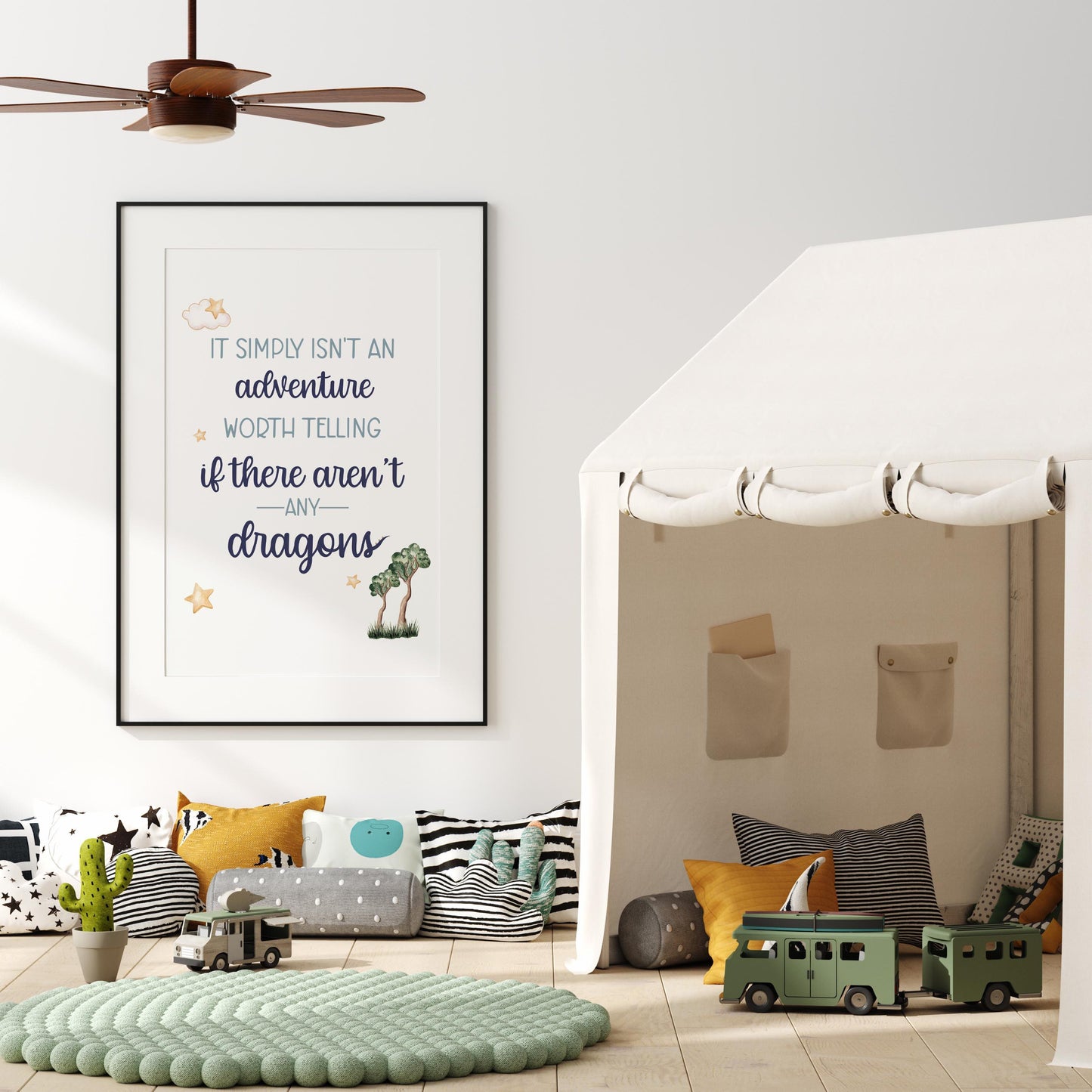 Dragon Nursery Wall Art Poster, B81