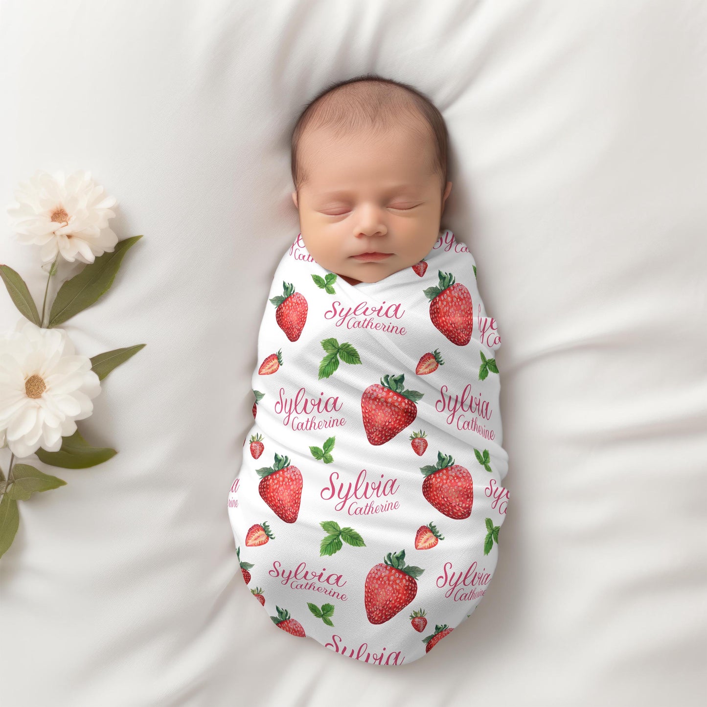 Strawberry Blanket, Girl Toddler Blanket, G88