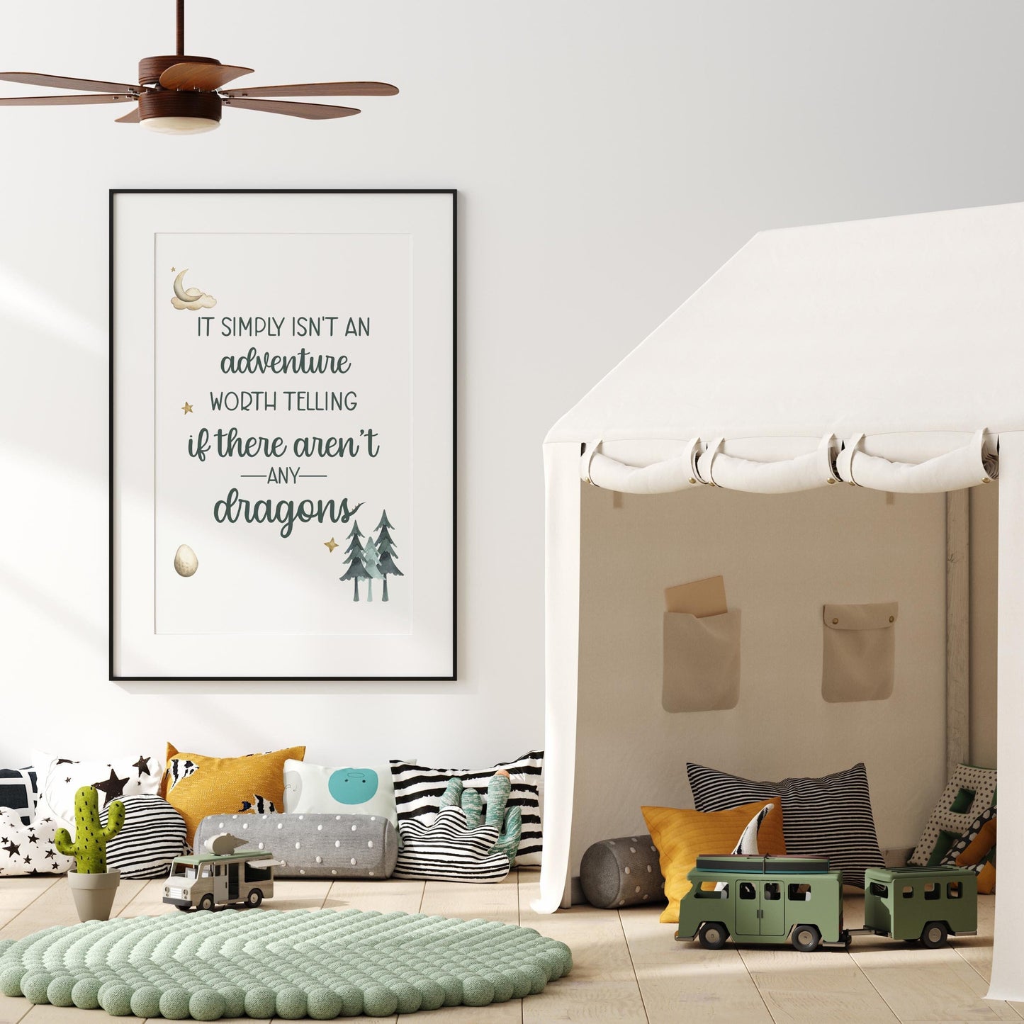 Dragon Nursery Wall Art Poster, B9