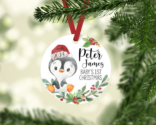 Penguin First Christmas Ornament, O29