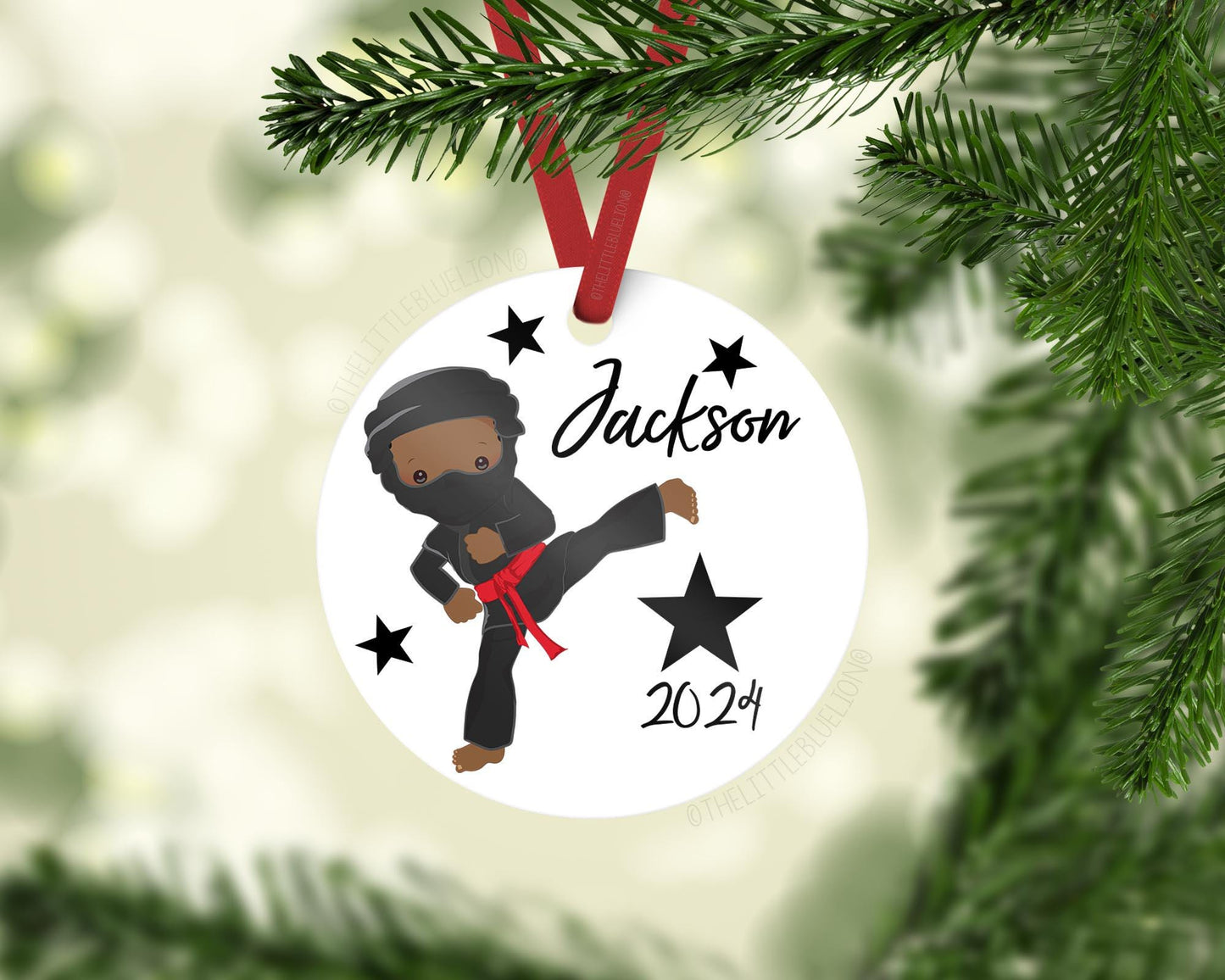 Boy Ninja Christmas Ornament