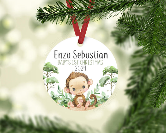 Monkey Baby 1st Christmas Ornament, S50