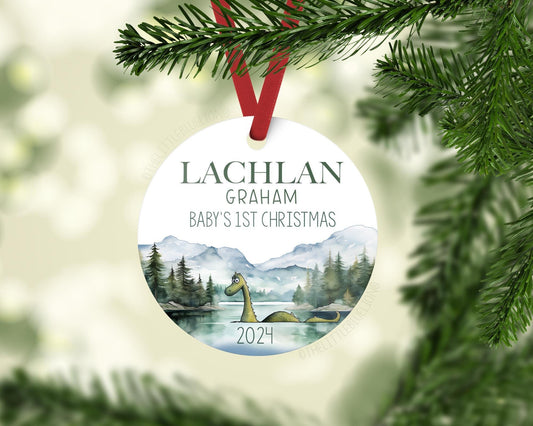 Loch Ness Monster Baby 1st Christmas Ornament, M31