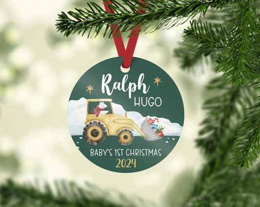 Construction Theme Christmas Ornament, B44