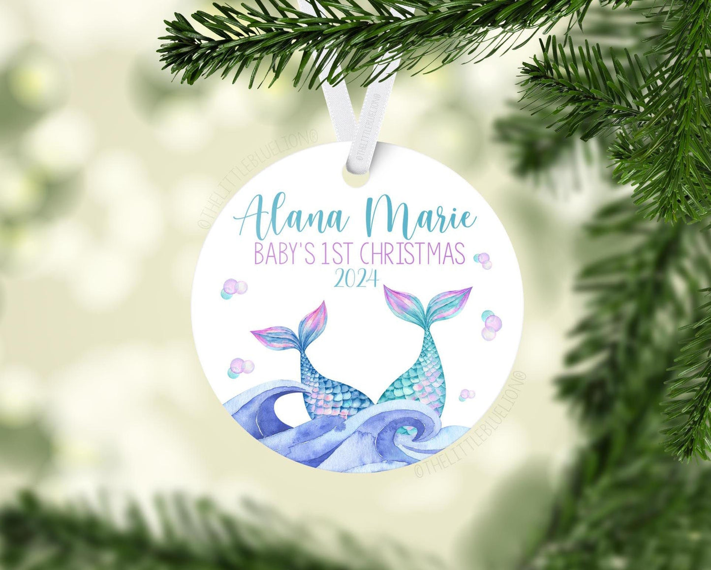 Mermaid Baby 1st Christmas Ornament, O4