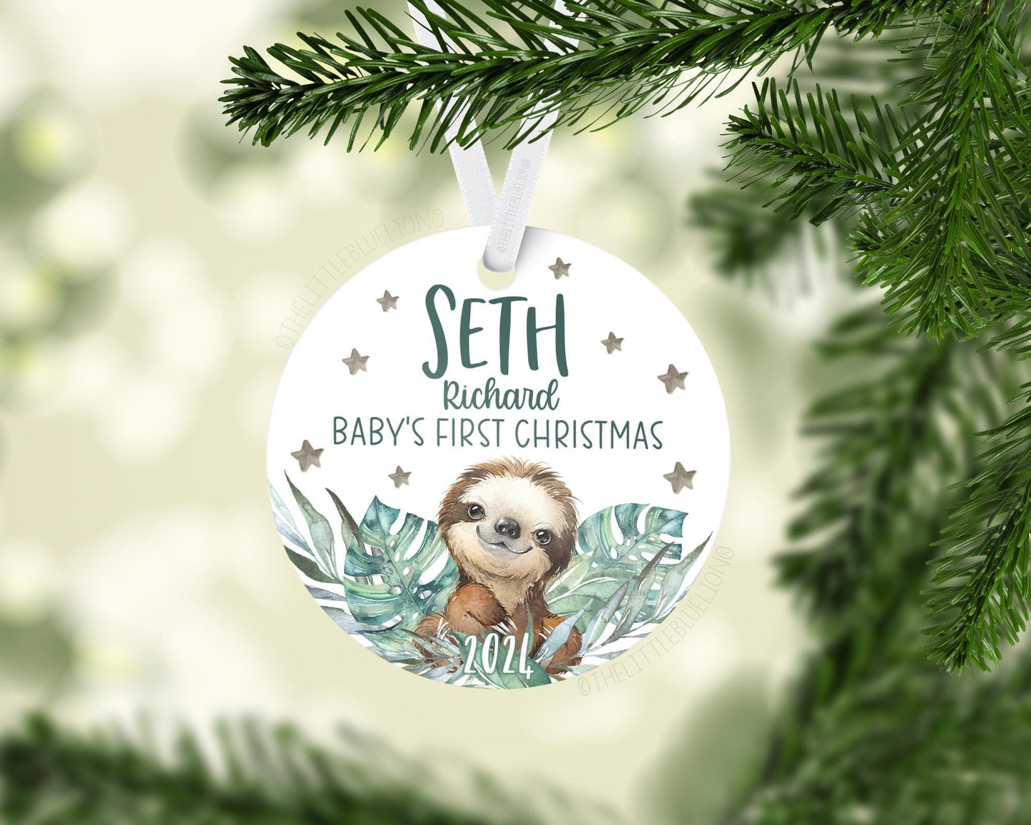 Sloth Baby 1st Christmas Ornament, S45