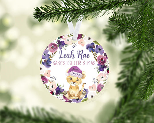 Lioness Baby 1st Christmas Ornament, S14