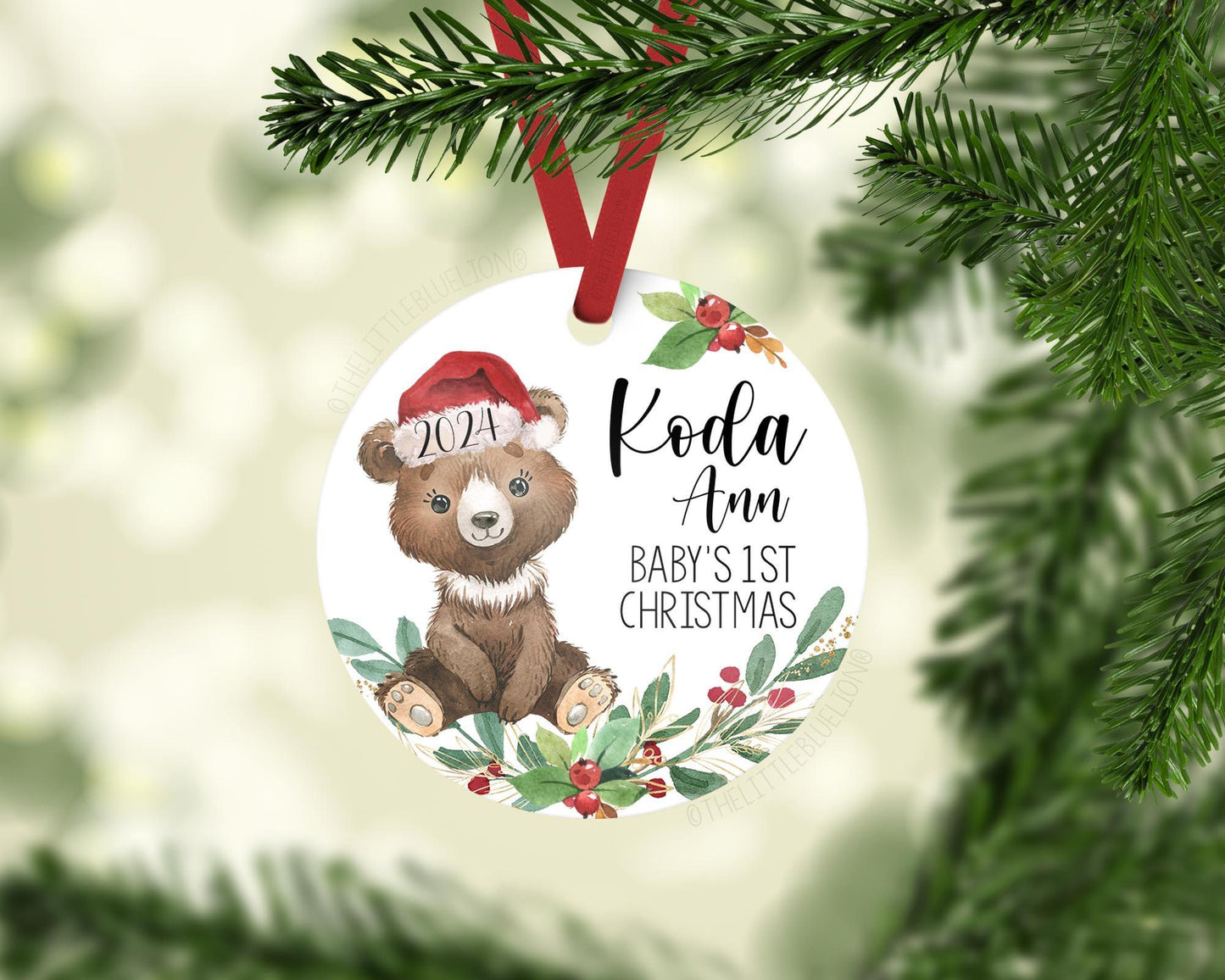 Bear Baby First Christmas Ornament, W27