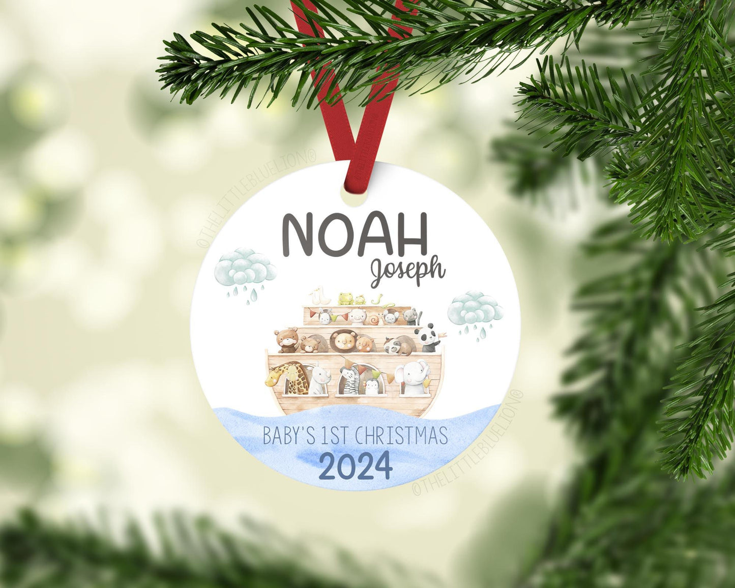 Noah's Ark Baby First Christmas Ornament, S35