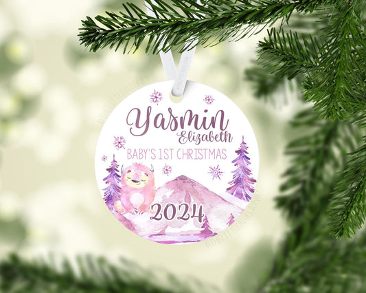 Yeti Mountains Baby First Christmas Ornament, M9