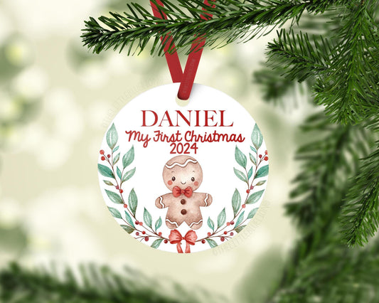 Gingerbread Man First Christmas Ornament