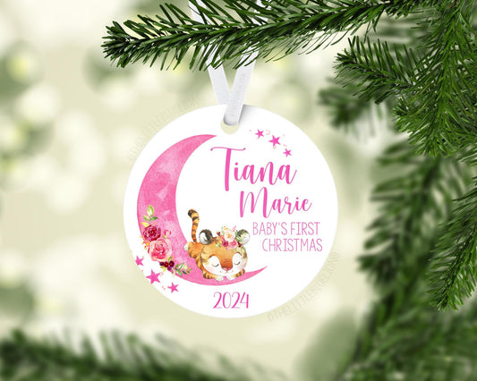Moon Tiger Baby 1st Christmas Ornament, T46