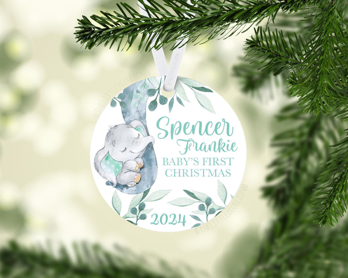 Elephant Baby 1st Christmas Ornament, S46
