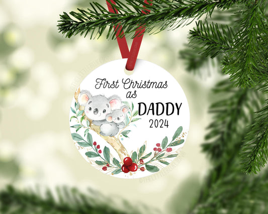 Koala First Christmas as Daddy Ornament