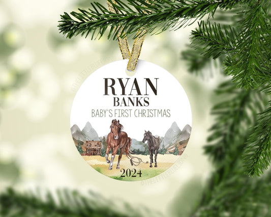 Horse Baby 1st Christmas Ornament, C36