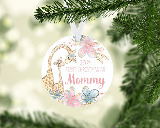 Giraffe First Christmas as Mommy Ornament, S42