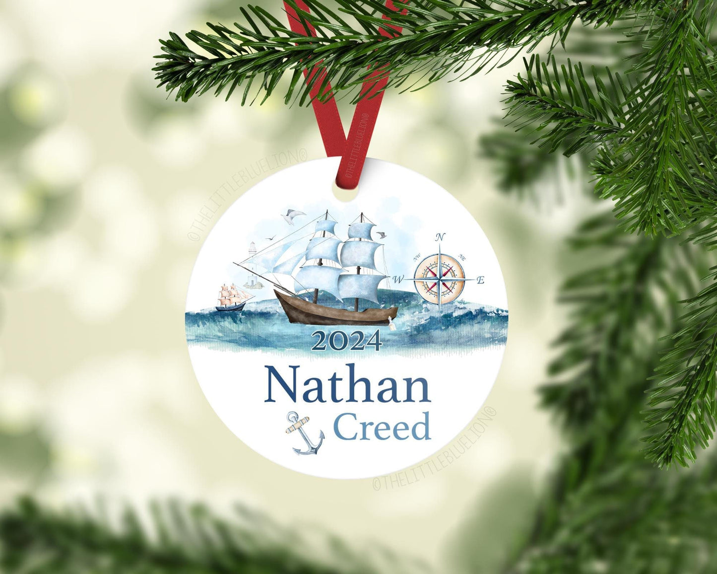 Nautical Baby First Christmas Ornament, O21