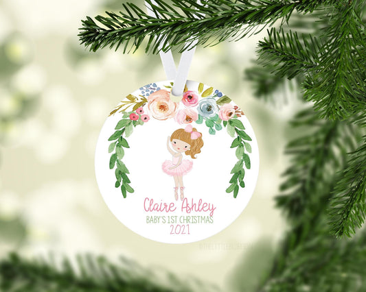 Ballerina Baby 1st Christmas Ornament