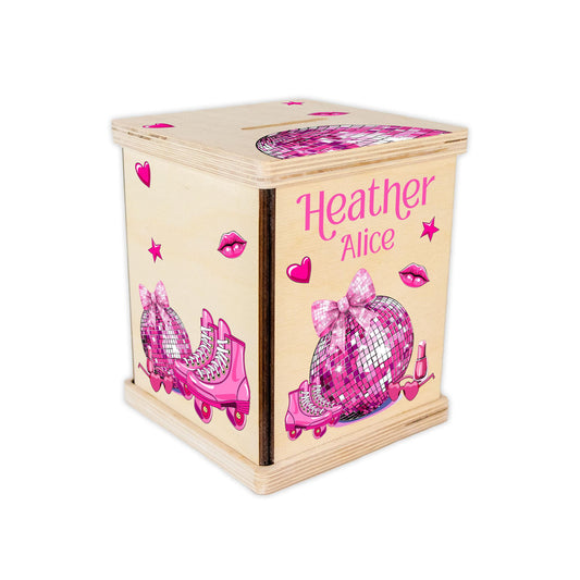 Pink Disco Piggy Bank, Retro