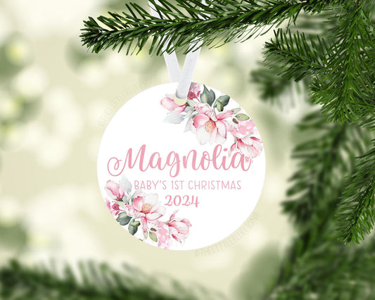 Magnolia Floral Baby 1st Christmas, F102