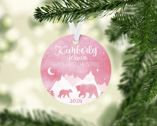 Mountain Bear Baby First Christmas Ornament, M6