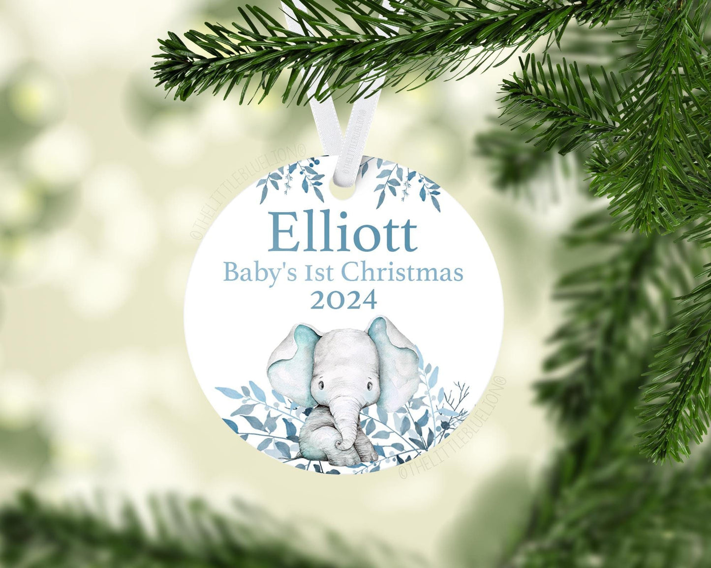 Elephant Baby 1st Christmas Ornament, S44
