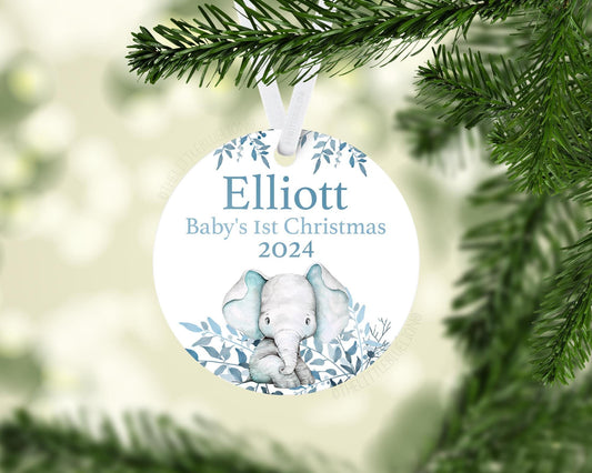 Elephant Baby 1st Christmas Ornament, S44