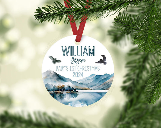 Mountains Baby First Christmas Ornament, M27