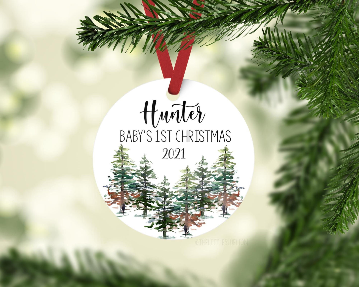 Forest Baby's 1st Christmas Ornament, W10