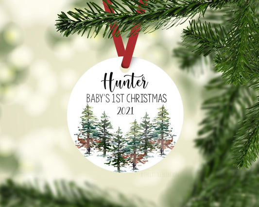 Forest Baby's 1st Christmas Ornament, W10