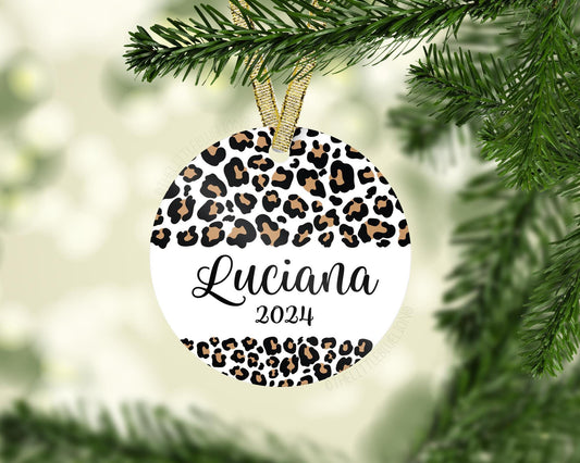 Leopard Print Christmas Ornament, G84