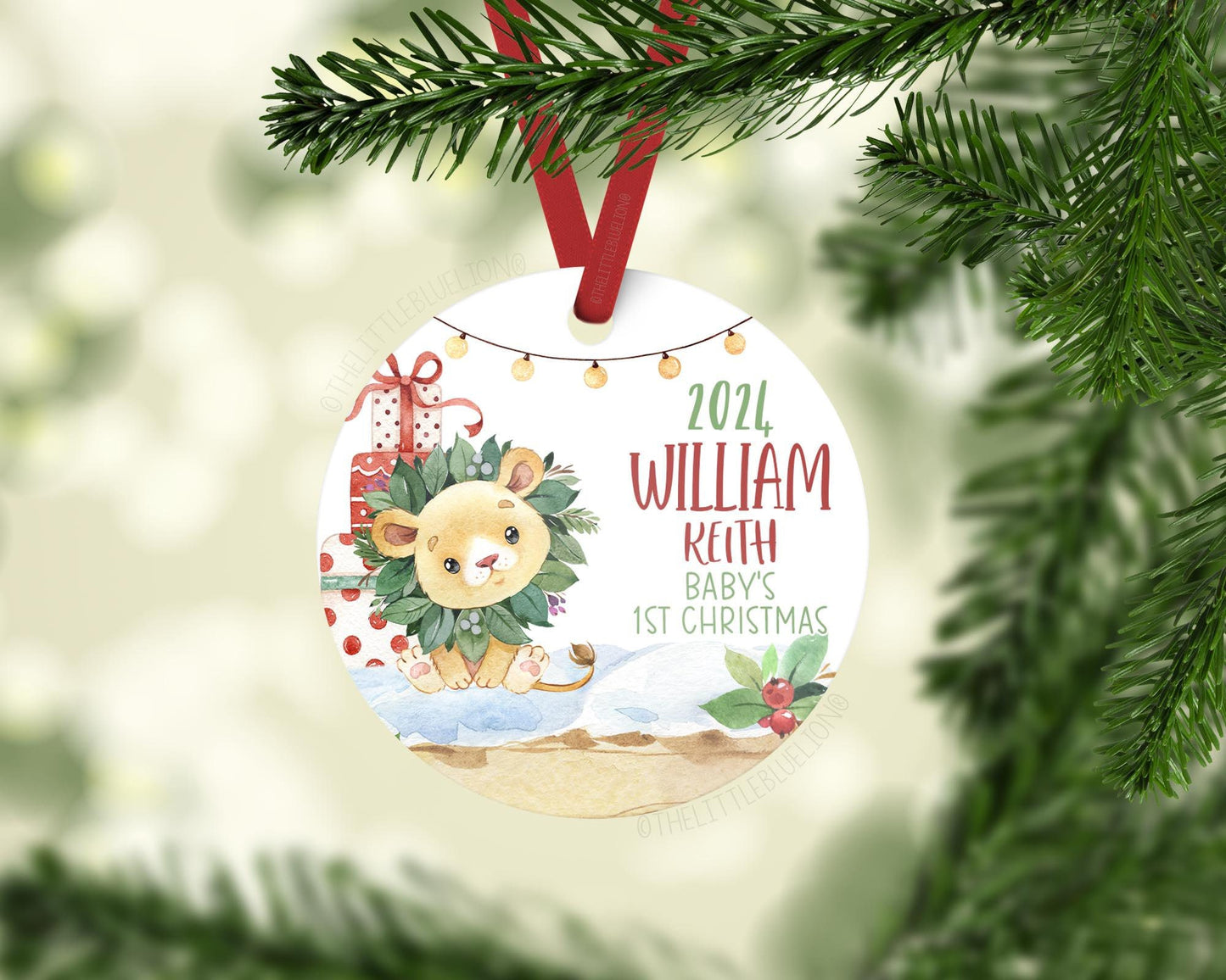 Lion Baby 1st Christmas Ornament